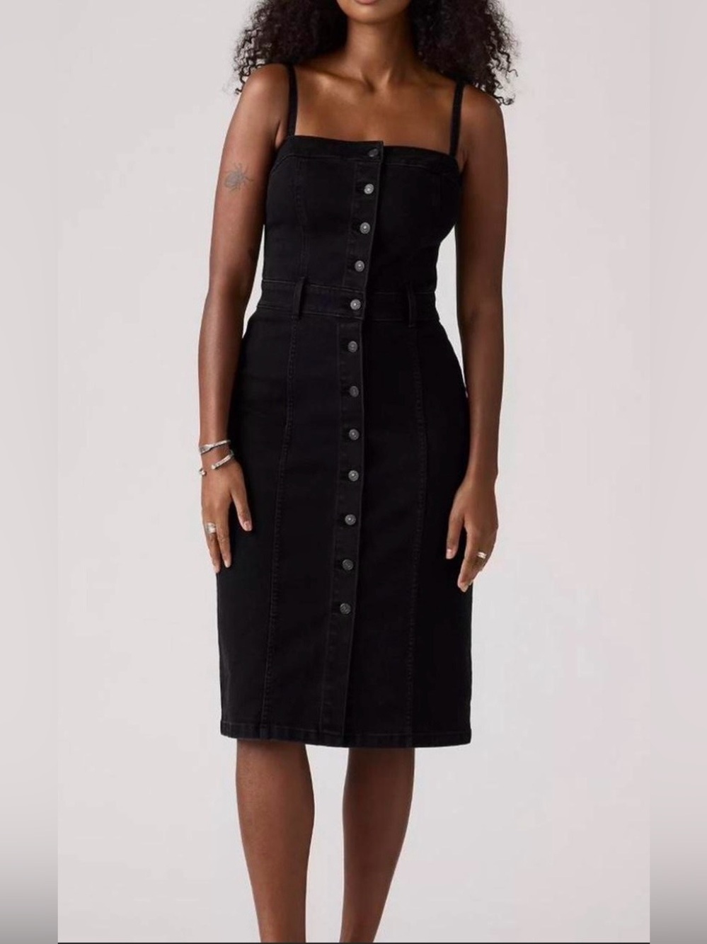 Levi’s Bustier Button Front Denim Dress